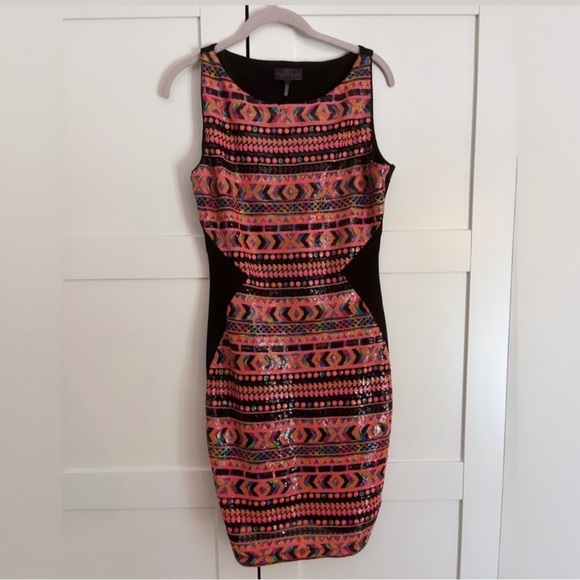 Hale Bob Sequin Cocktail Dress Size Small - Picture 1 of 5